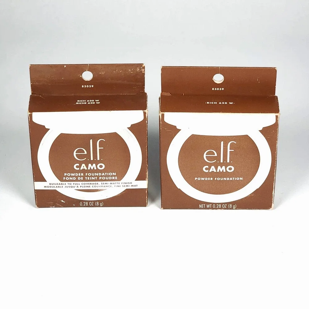 (2) e.l.f. Camo Powder Foundation Rich 620 W Elf 0.28 oz (8 g)‎ NEW & SHIPS FAST